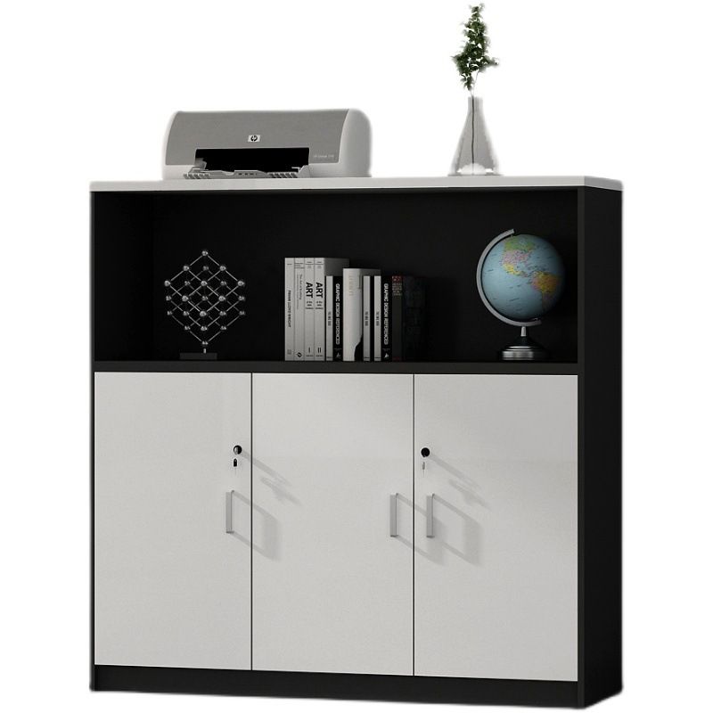 File Cabinet Wood Modern Vertical Locking File Cabinet with Storage Shelves