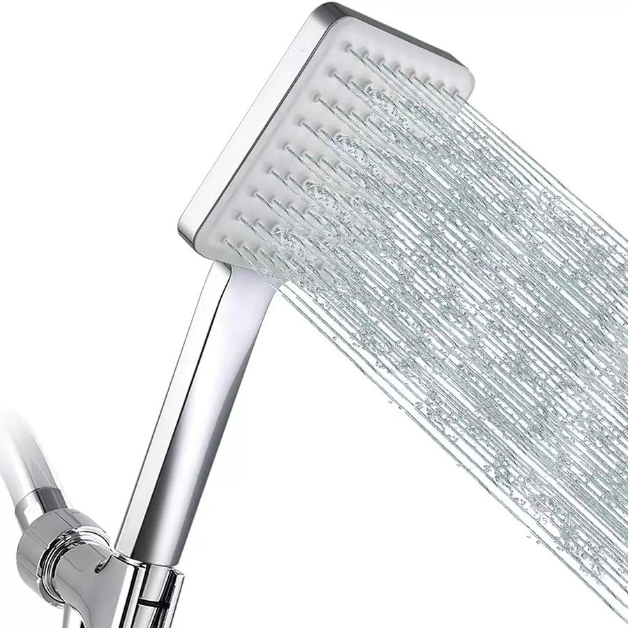 Square Modern Handheld Shower Head Leak Resistant Wall-Mount Showerhead