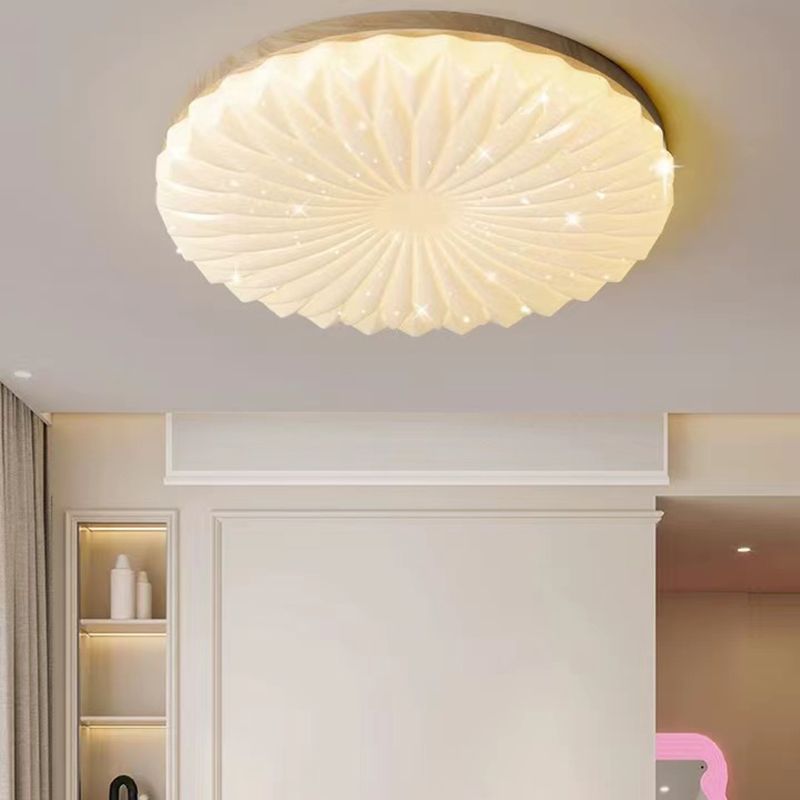 Wood Crystal Flush Mount Lighting Contemporary Flush Mount Fixture