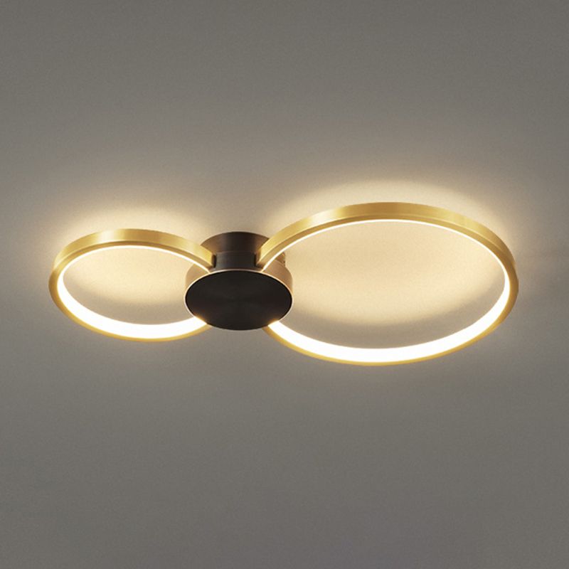 Modern Round Flush Ceiling Lights Metal Flush Mount for Living Room