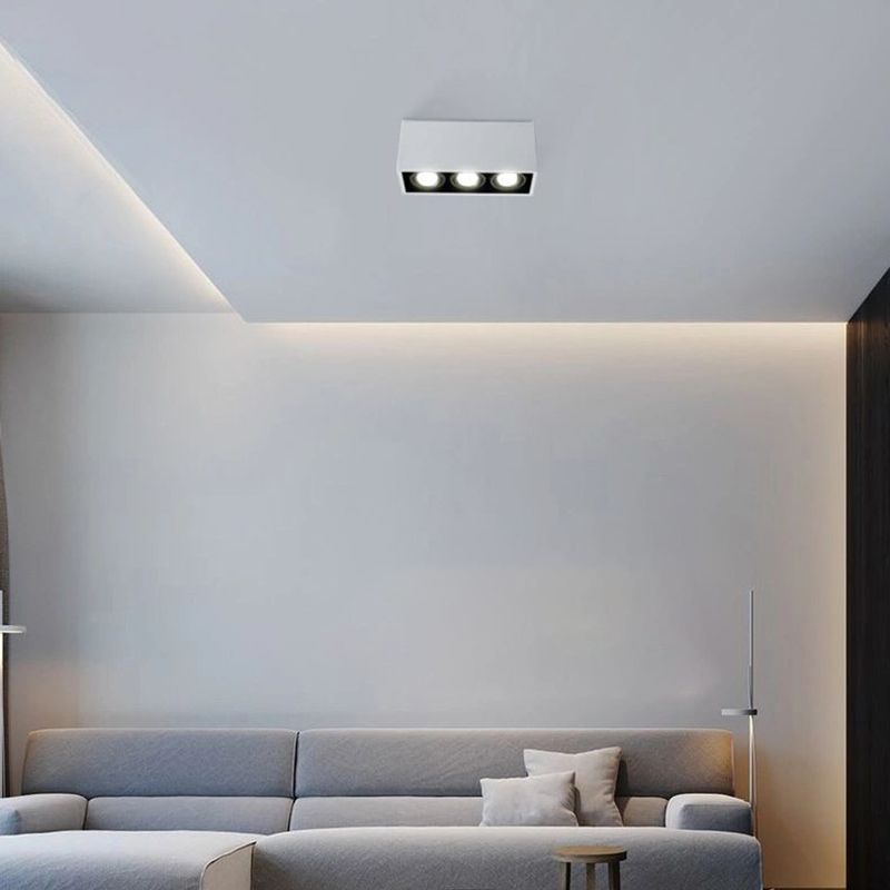 Modern Simple Style Aluminum Ceiling Light Rectangle Shape LED Ceiling Lamp for Bedroom