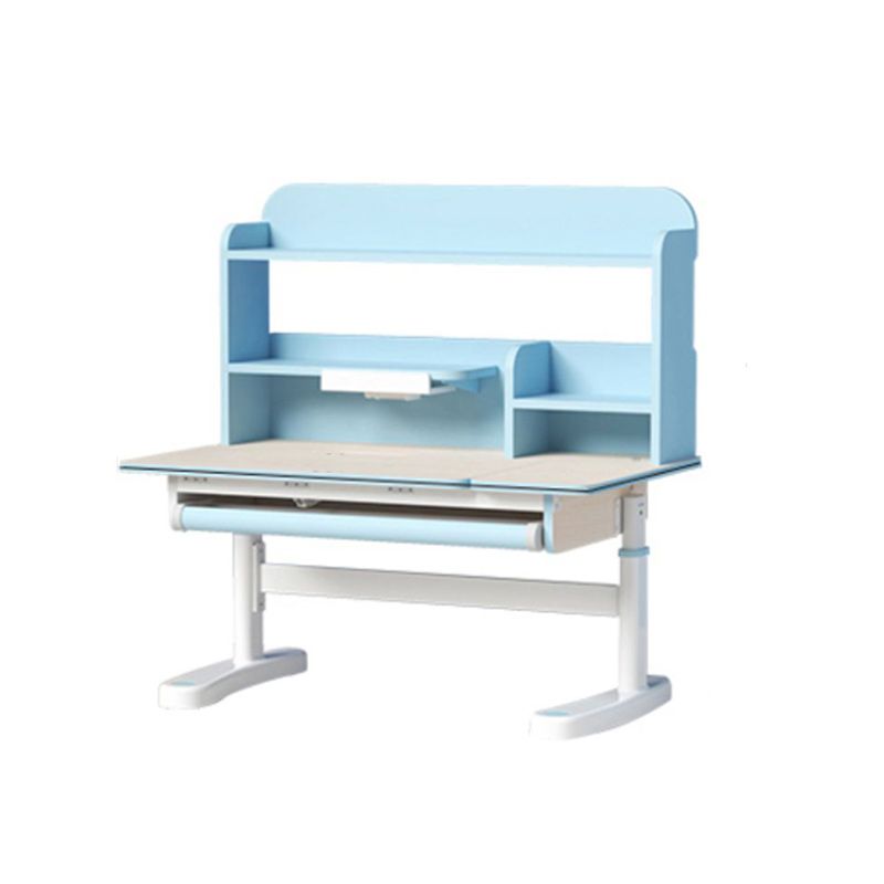 Light Children's Desk Adjustable Table with Chair Set with Storage Shelves