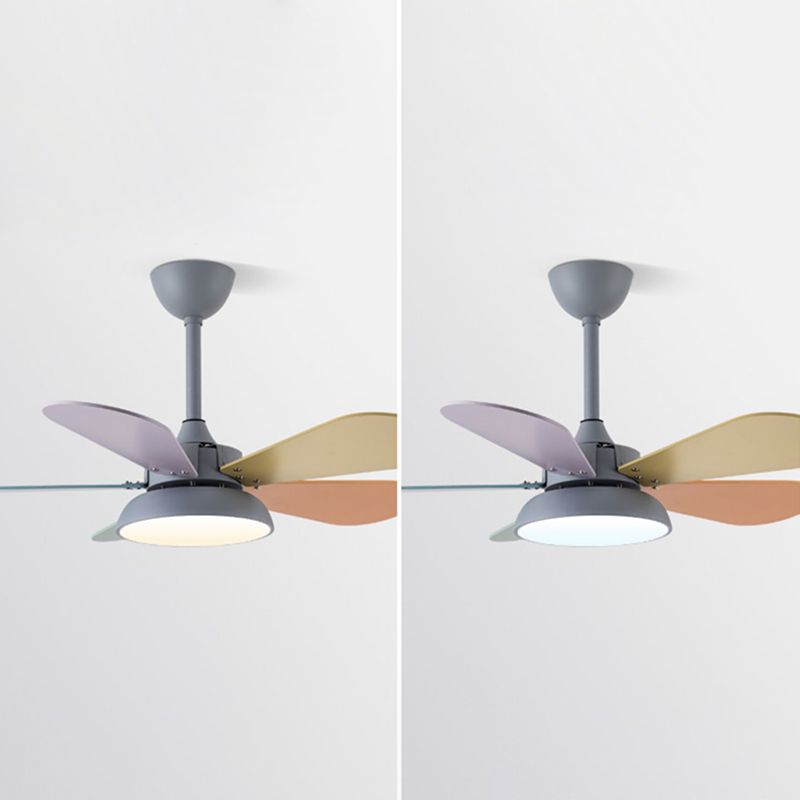 Ceiling Fan Lamp Kids Style Bedroom LED Ceiling Mounted Light