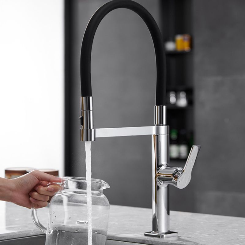 Modern Kitchen Sink Faucet Stainless Steel Single Handle High Arc Kitchen Faucet