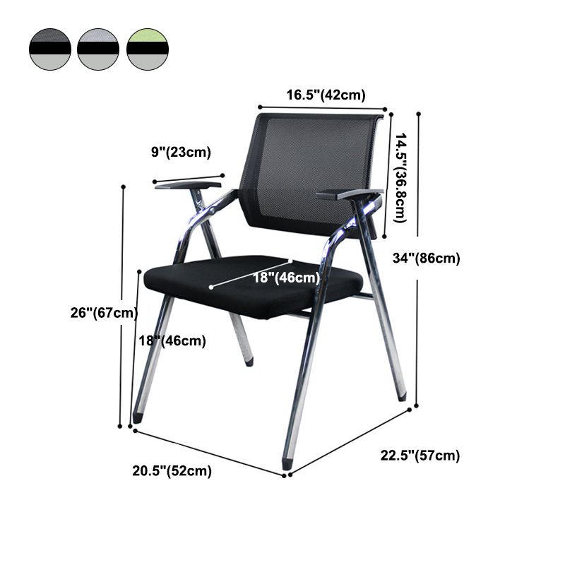 Mesh Mid Back Conference Chair Ergonomic Home Office Fixed Arms Desk Chair