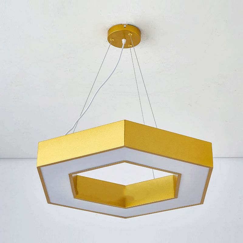 Geometric Hanging Light Kit Modern Style Metal 1 Light Suspension Light