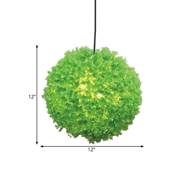 Lámpara de colgación de planta LED de restaurante industrial ligero de 1 cabeza con sombra de metal global en verde, 12 "/14"/16 "Dia