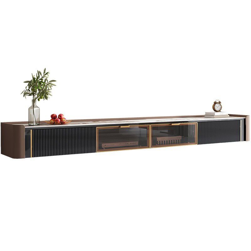 Glam Style Stone TV Stand Wall-mounted TV Cabinet with Doors and Drawers