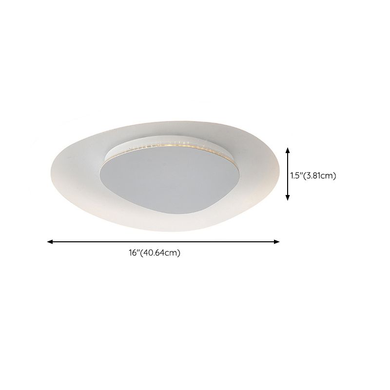 Single White Flush Mount Lighting Unique Acrylic Ceiling Light for Bedroom