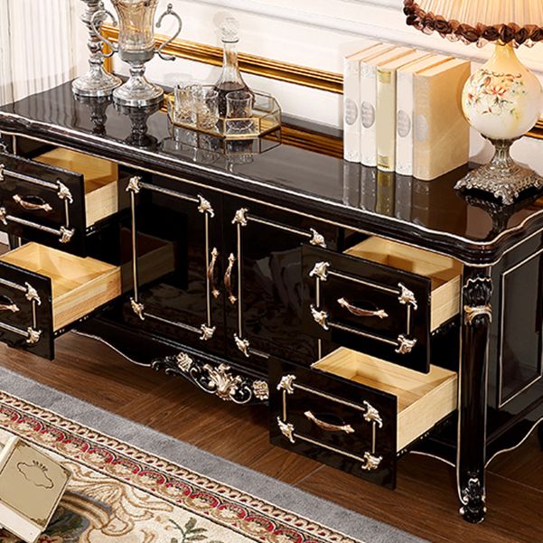 Glam Style Sideboard Wood Sideboard with Door and Drawer for Living Room