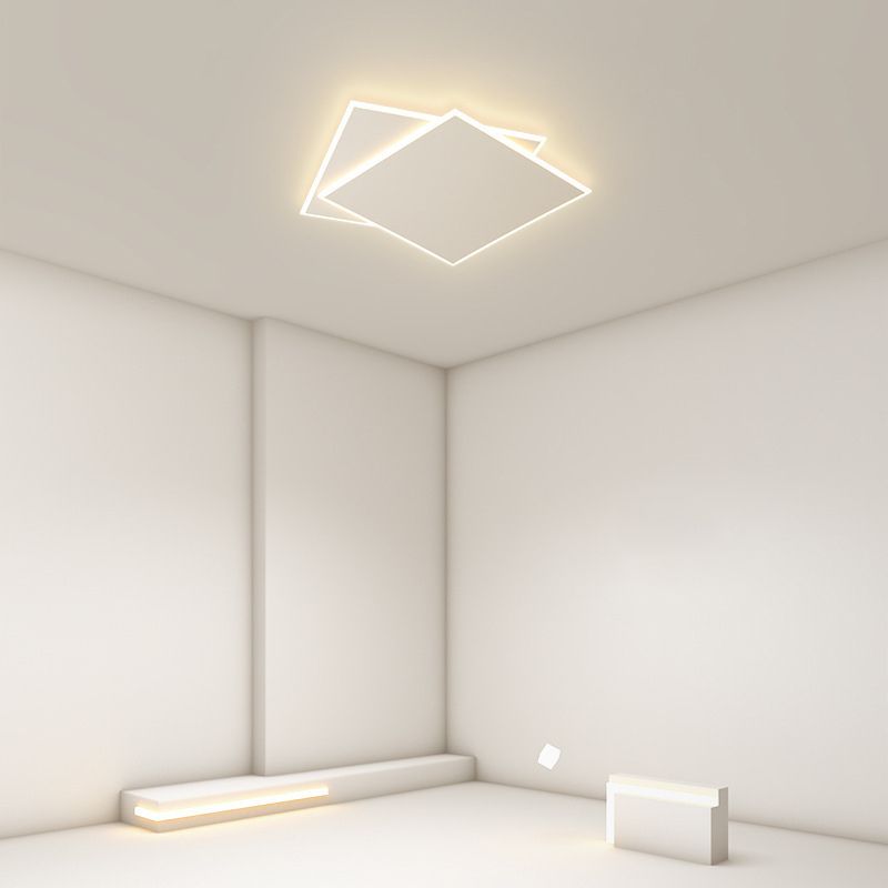 White LED Ceiling Light Contemporary Flush Mount Lighting for Restaurant