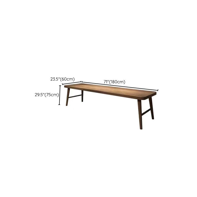 Modern Solid Wood Writing Desk Rectangle Office Desk with H-Shape Base