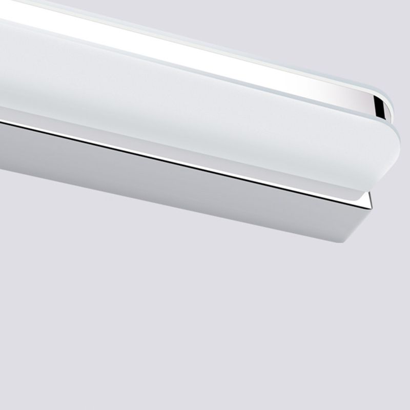 Plateado moderno simple luz de espejo simple lámpara de espejo led de metal nórdico para baño para baño