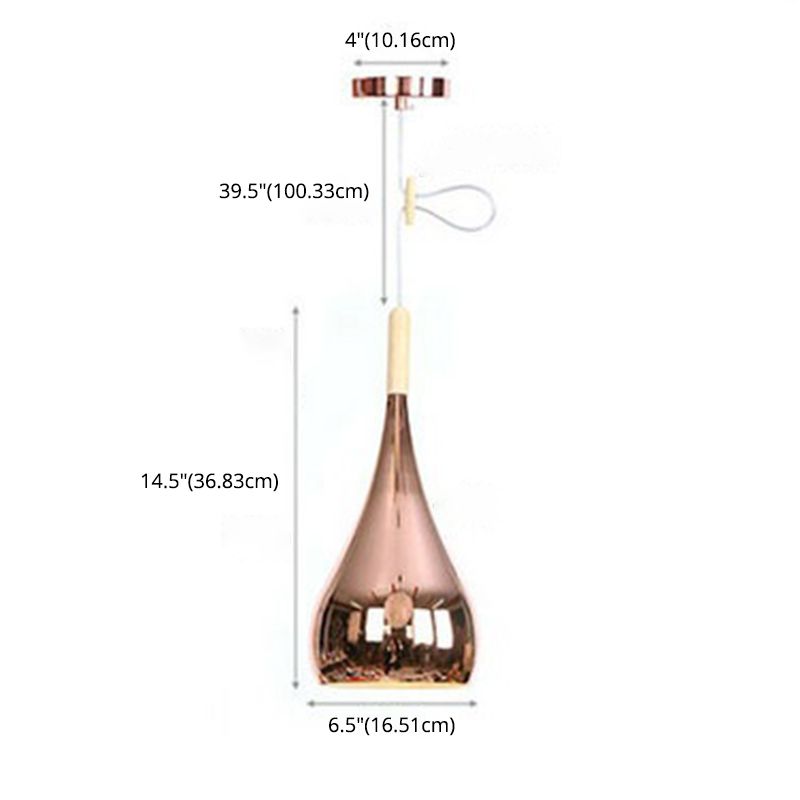 Droplet 1 Light Pendant Light Fixture Industrial Metal Hanging Pendant Lights for Restaurant