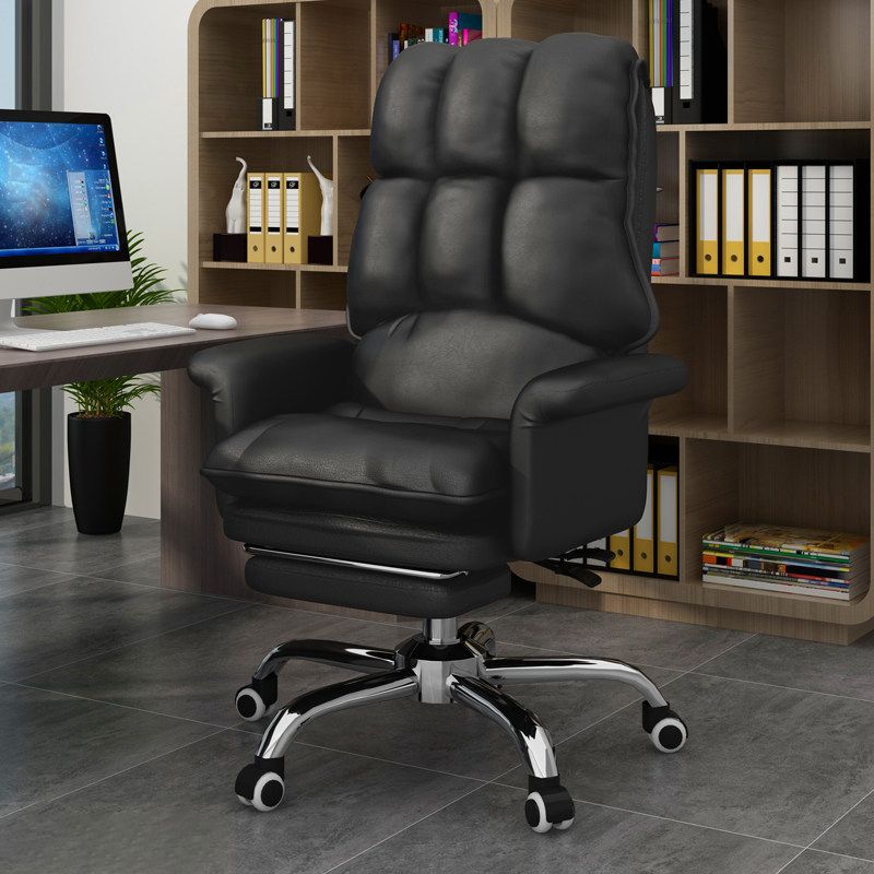 Executive Swivel Chair with Padded Arms Modern Computer Chair with Wheels