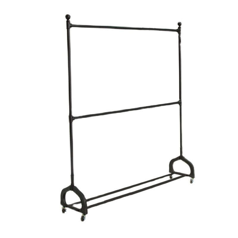 Coat Hanger Metal Hanging Rail Free Standing Coat Rack Living Room