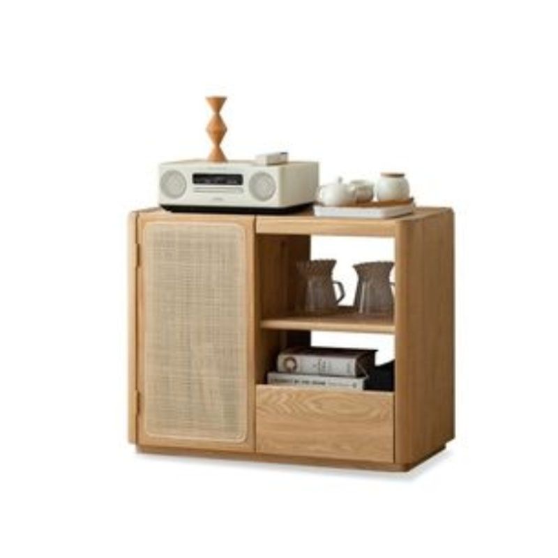 Modern Sideboard Solid Wood Sideboard Buffet with Door for Dining Room