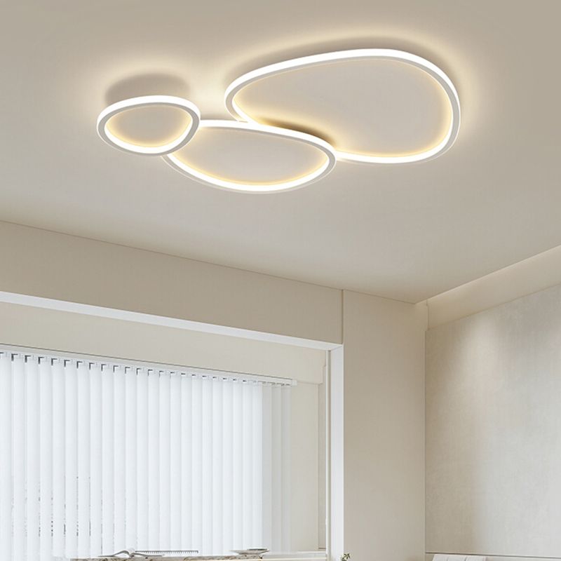 Multi Lights Ceiling Lamp Modern LED Ceiling Mount Light with Silica Gel Shade for Bedroom