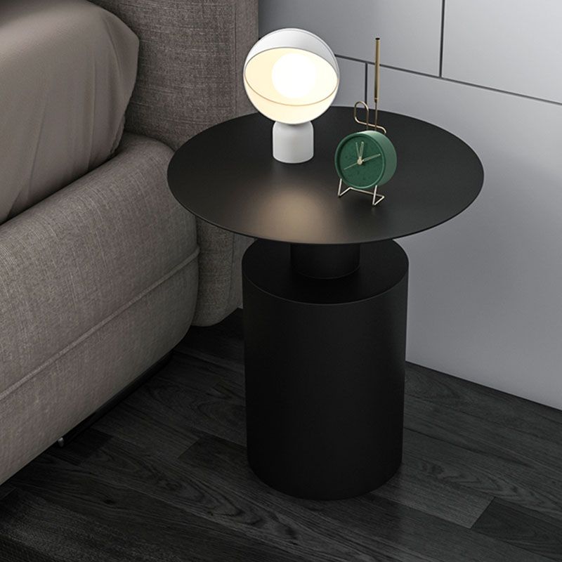 Contemporary Night Table Metal Round Bedside Cabinet for Bedroom