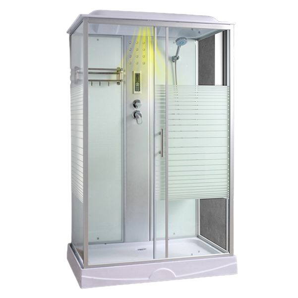 Rectangle Shower Stall Tempered Glass Shower Stall with Towel Bar