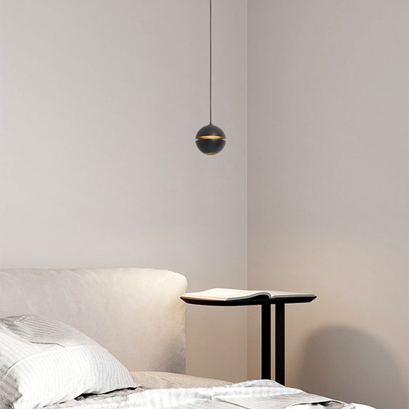 Postmodern Aluminum Pendant Light Single Light LED Hanging Pendant for Bedroom