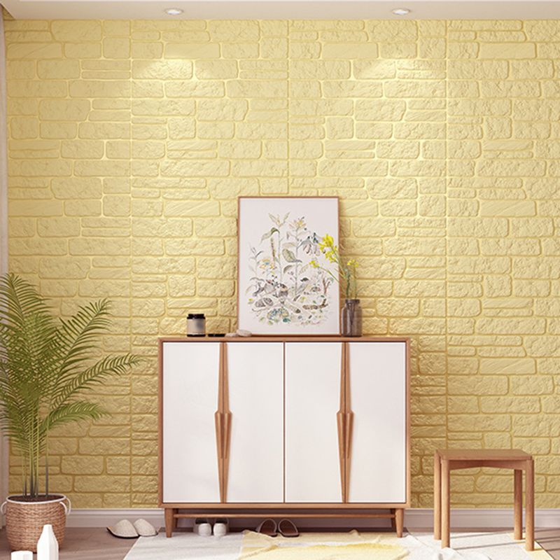 Colorful 3D Embossed Wall Panel Waterproof Faux Stone Wall Tile