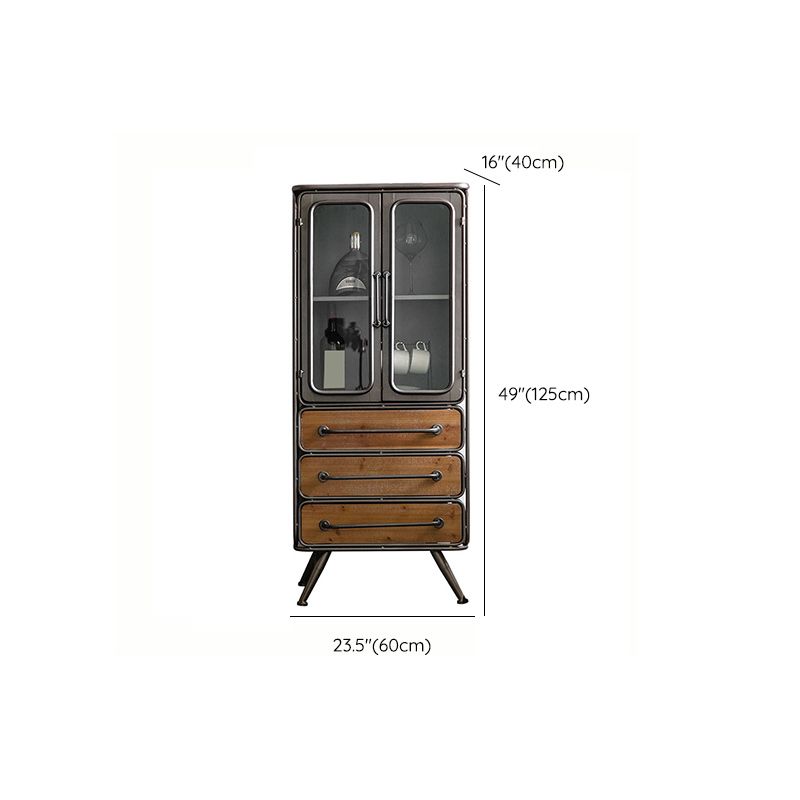 Solid Wood Cabinet Industrial Stain Resistant Accent Cabinet