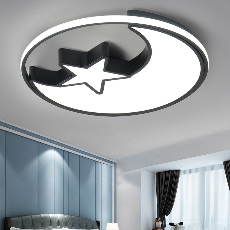 Kids Star Flush Mount Light Metal Ceiling Light Fixture for Bedroom