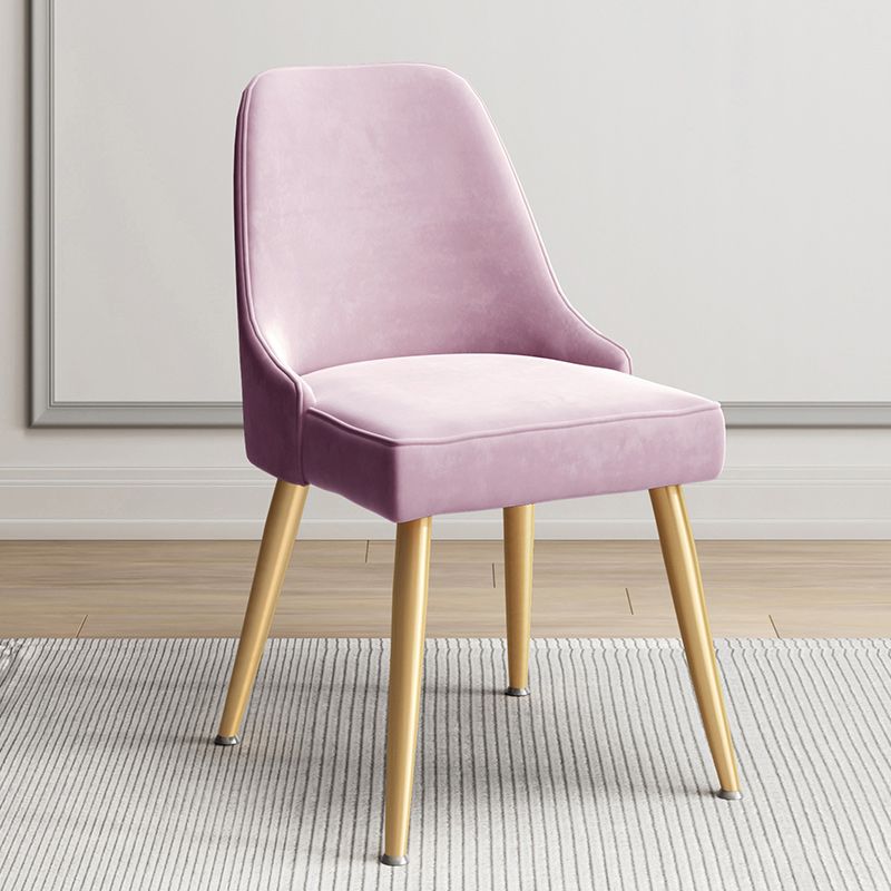 Glam Velvet Side Chair Parsons Upholstered Side Chair for Dining Room