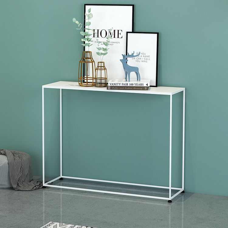 Contemporary Console Accent Table Antique Finish Console Table in Metal