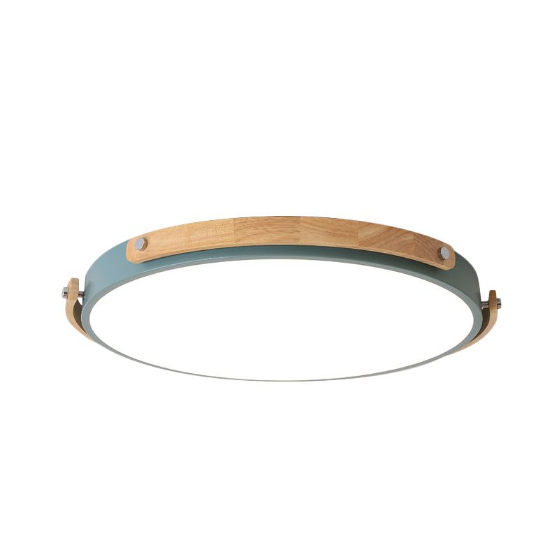 Plafonnier LED circulaire en acrylique, plafonnier élégant pour chambre d'enfant, couloir, Macaron