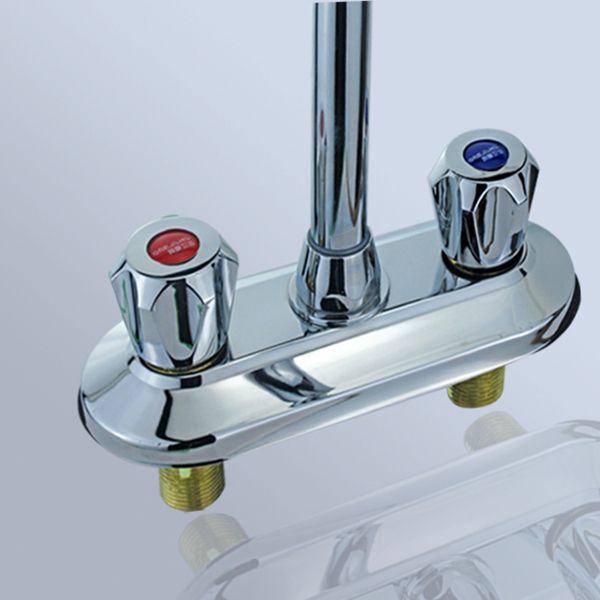 Modern Bar Prep Kitchen Faucet Brass Knob Handle with Deck Plate Kitchen Faucet