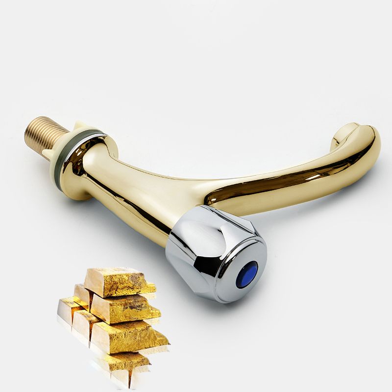 Contemporary Centerset Faucet Knob Handle Low Arc Solid Brass Faucet