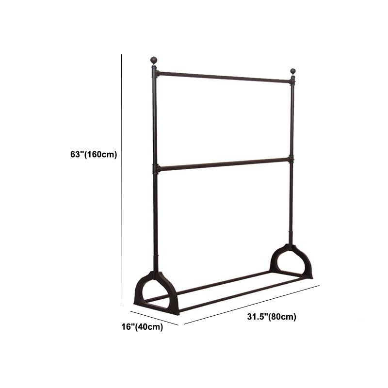 Industrial Coat Rack Free Standing with Rod Metal Hall Stand Hallway