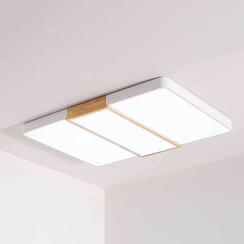 Colorblock Rectangular Flush Mount Lighting Nordic Acrylic Living Room LED Ceiling Lamp