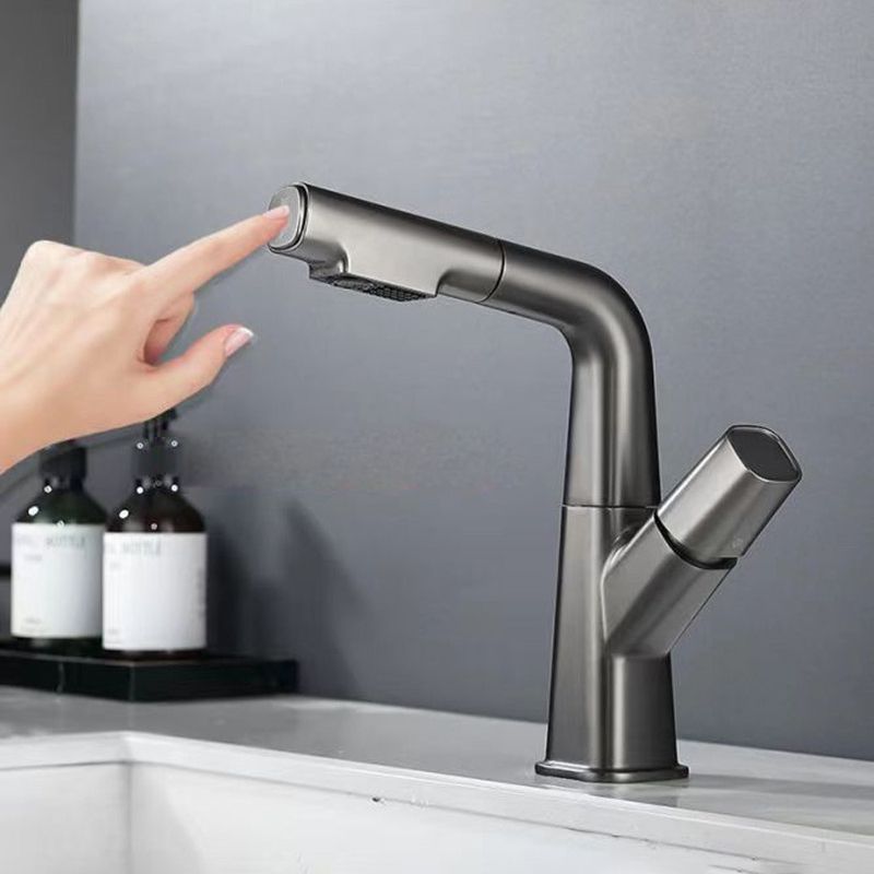 Single Handle Faucet Contemporary Style Sink Faucet for Bathroom