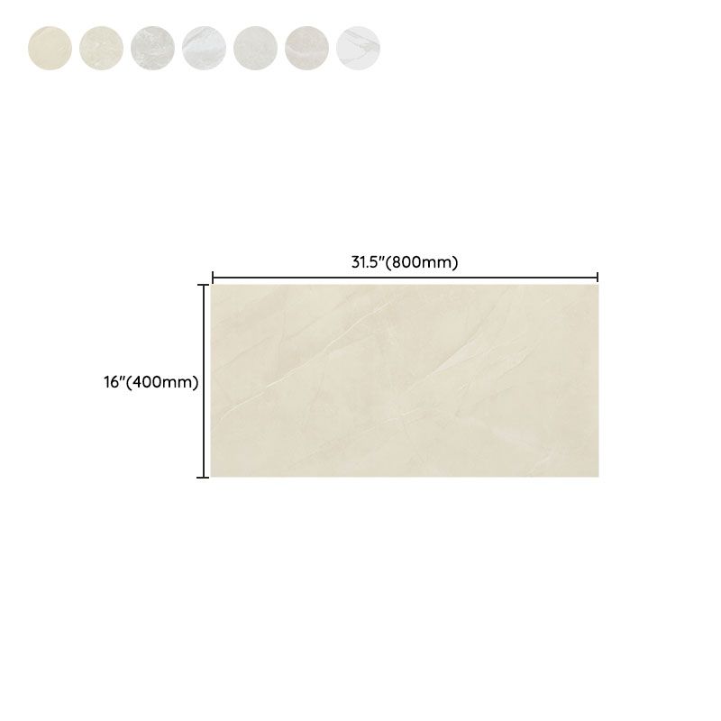 Rectangle Floor Tile Straight Edge Marble Texture Effect Design Floor Tile