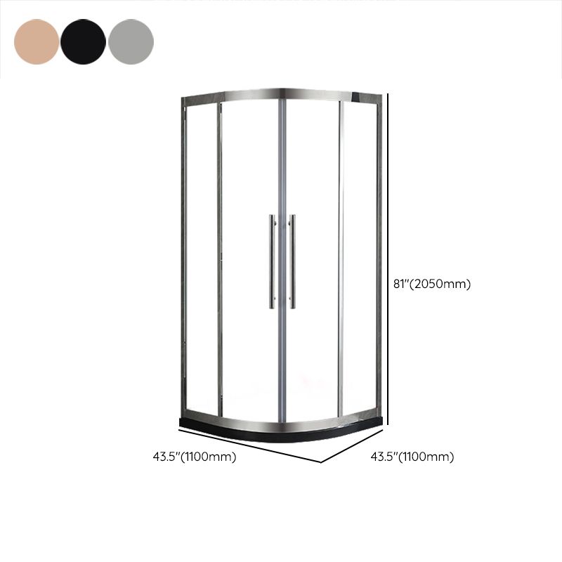 Round Stainless Steel Shower Enclosure Easy Clean Glass Shower Stall