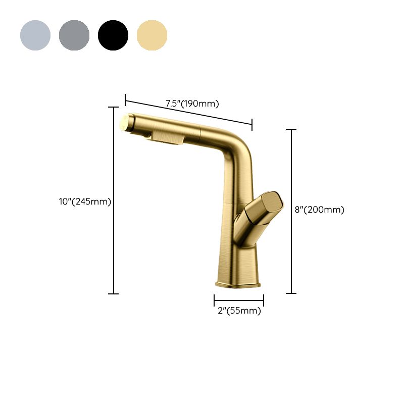 1 Handles Contemporary Vessel Sink Faucet 1 Hole Faucet for Bathroom