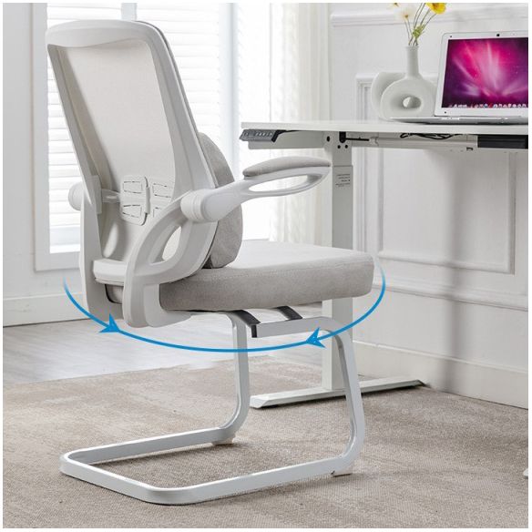 Modern Computer Chair Adjustable Flip up Armrest Chair Steel Desk Chair