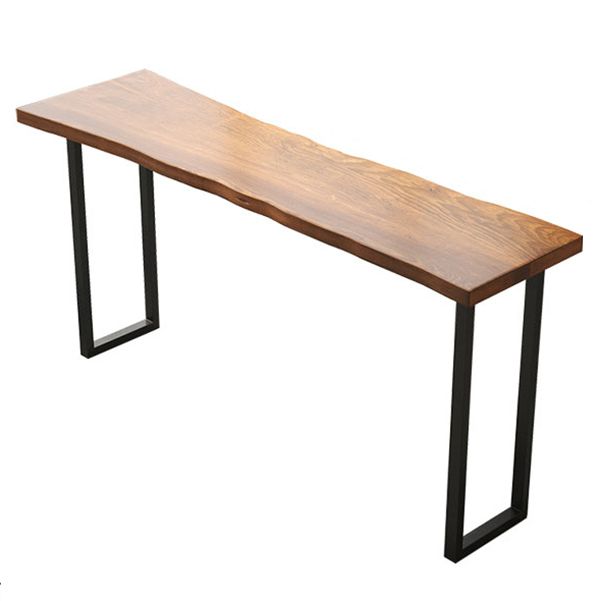 Industrial Bar Dining Table Solid Wood Bar Dining Table with Sled Base