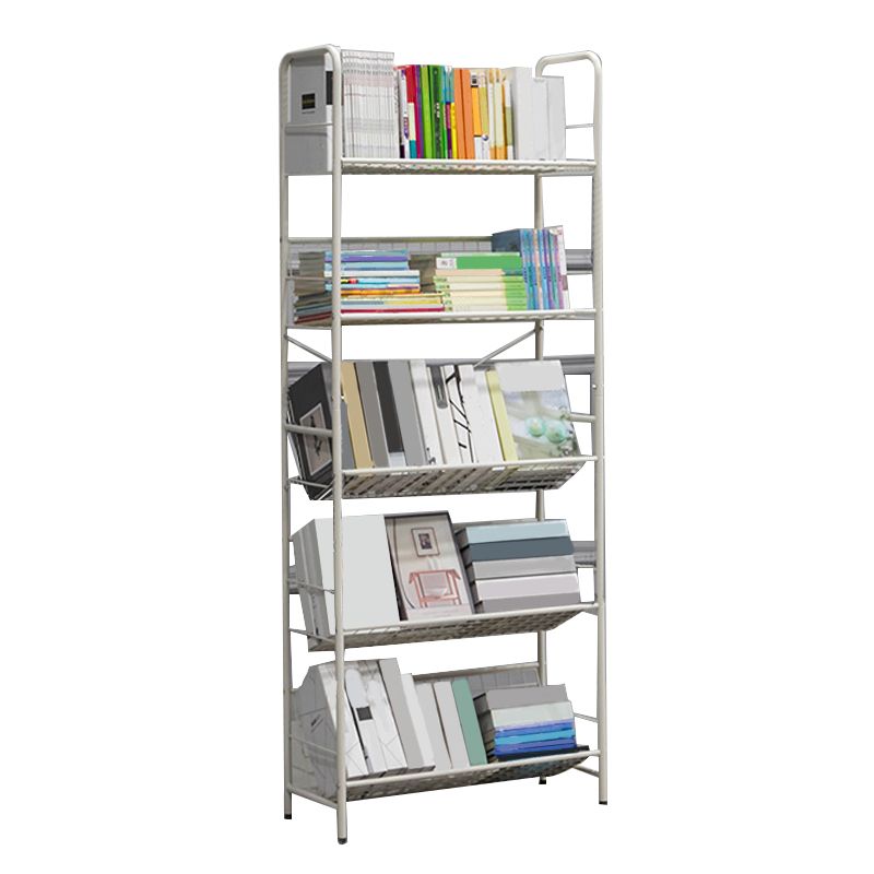 Contemporary Metal Bookshelf Open Back Standard Kids Bookcase