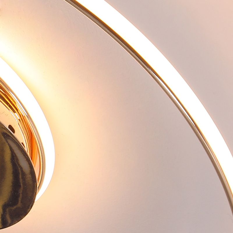 Nordic Linear Ceiling Light Aluminum Gold LED Flush Mount Light for Living Room