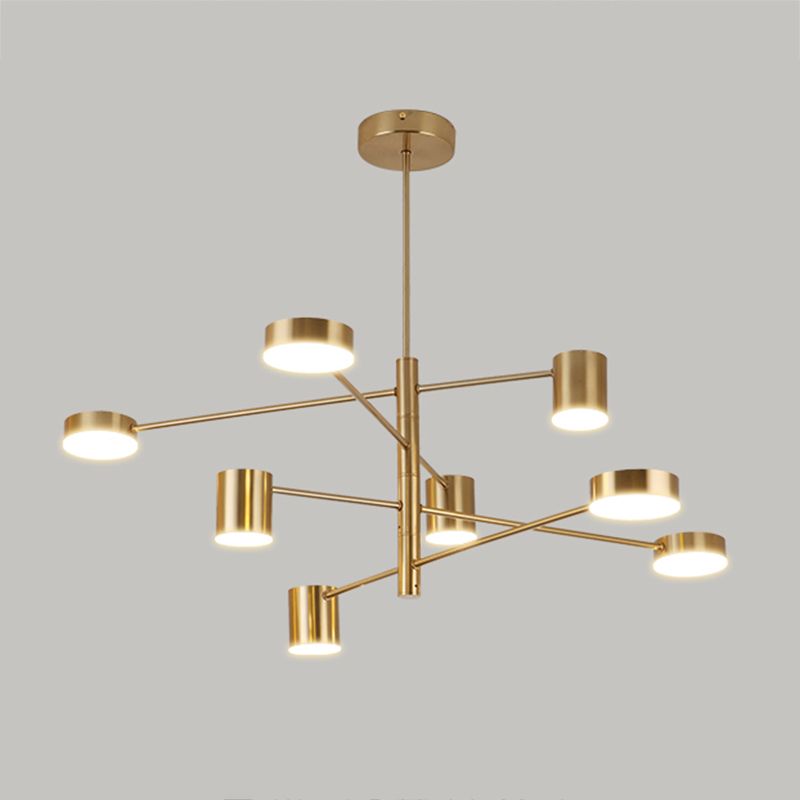 Modern Style Cylinder Shape Pendant Chandeliers Metal Chandelier Lights