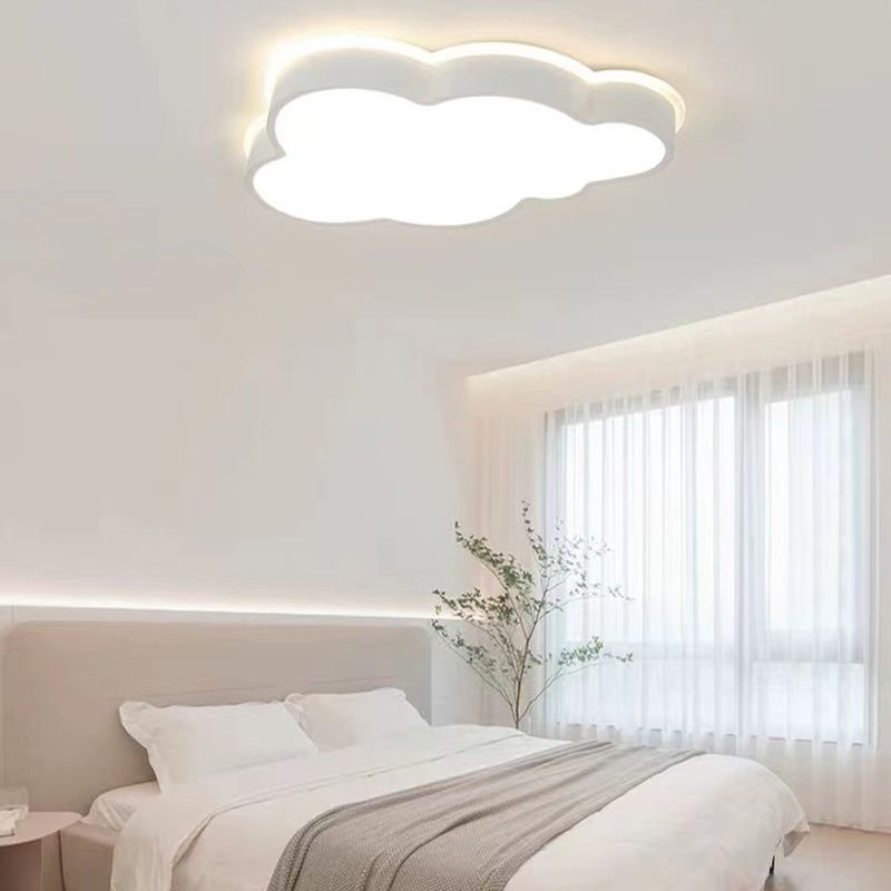 Cloud Shape Flush Light Modern Style Metal 1 Light Flush Mount for Bedroom