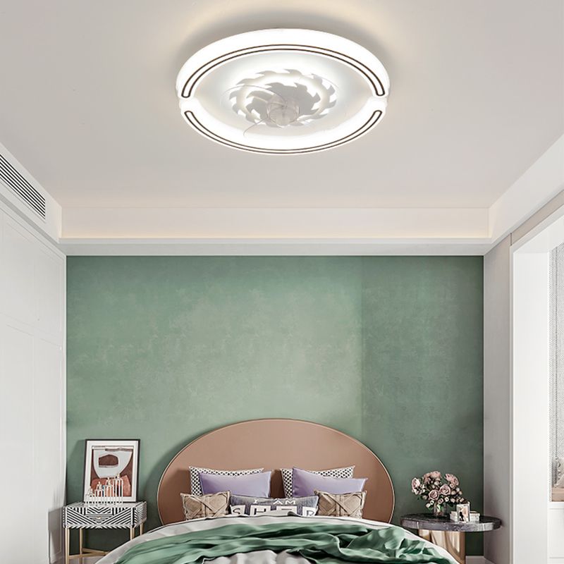 Ventilateur de plafond rond blanc ultrathin