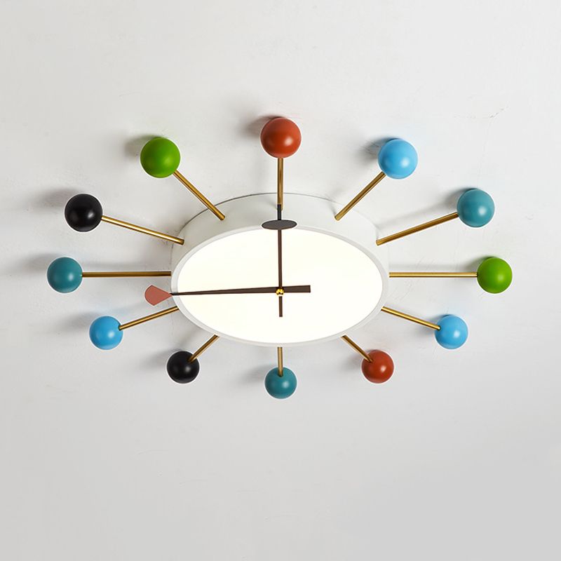 Modern Flush Light Sputnik Ceiling Lighting in Multi-Color for Children's Room