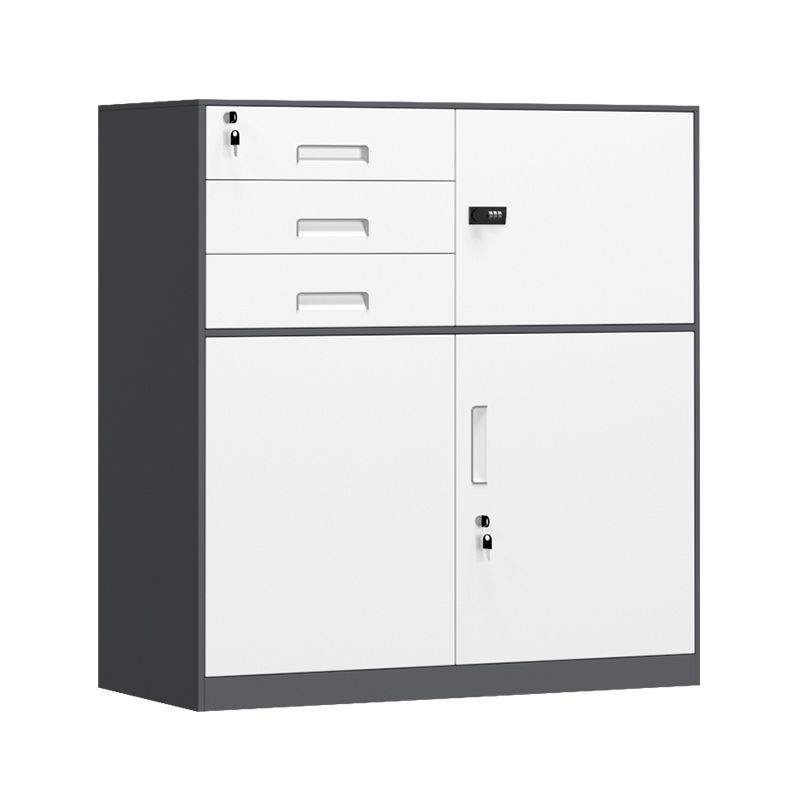 Vertical Filing Cabinet Contemporary Steel Fire-Resistant File Cabinet for Home or Office