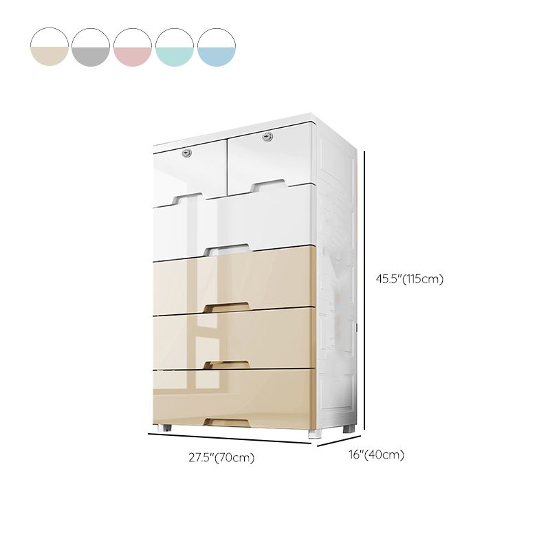 Contemporary Bedroom Armoire with Drawer Plastic Wardrobe Armoire