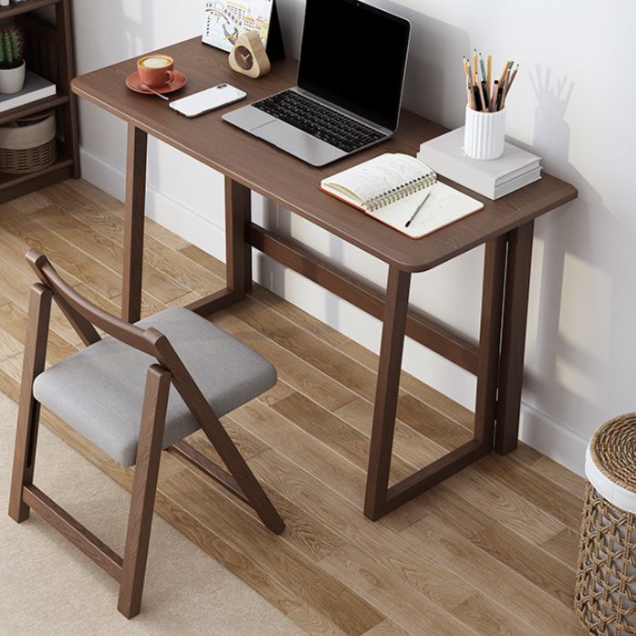 Study Desk Solid Wood Home Foldable Desk and Chair Writing Desk